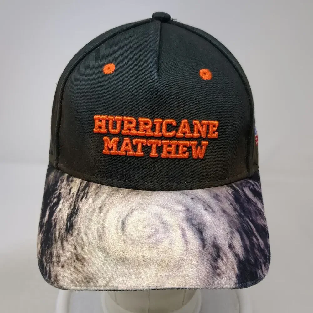 Asplundh 5 Panel Black One Size Hat Hurricane Matthew Storm Team 2016 Satellite